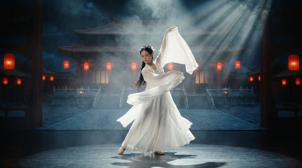 羞羞视频古典舞蹈视频《月下飞天》
